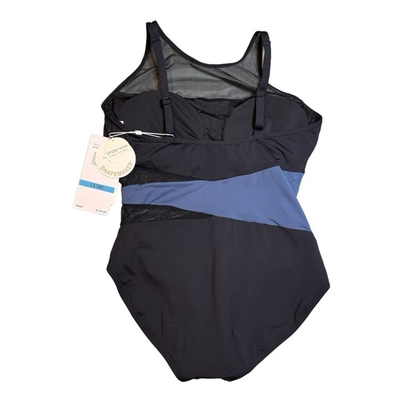 Coco Reef Keepsake Level Color-Block Mesh One-Piece Black/Blue NWT - Picture 4 of 6
